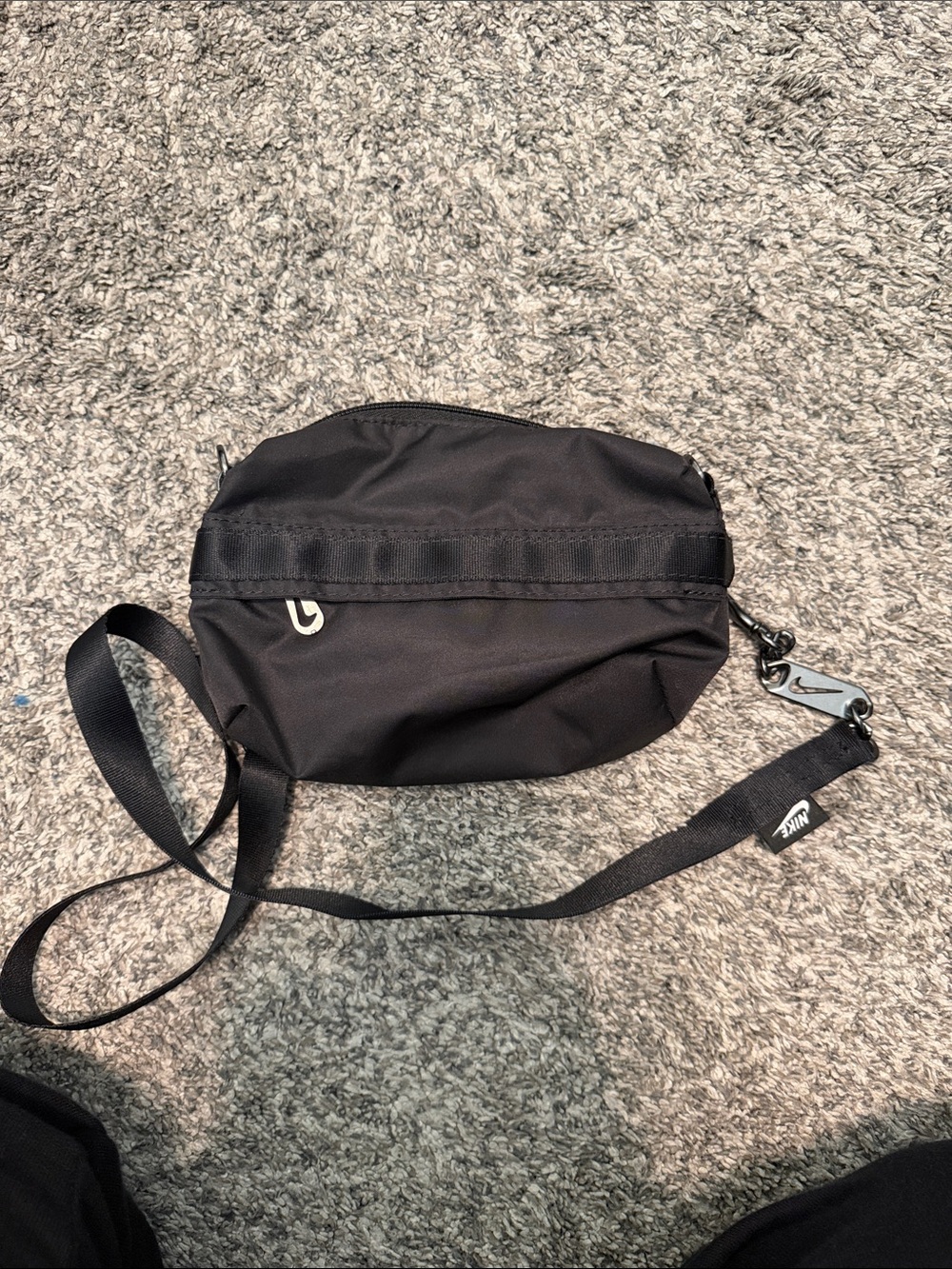 Nike Black Nylon Sling / Waist Bag